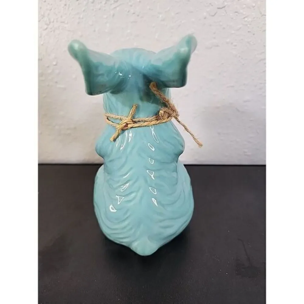 Inspirations from Hallmark Blue Green Ceramic Easter Bunny 6 1/4